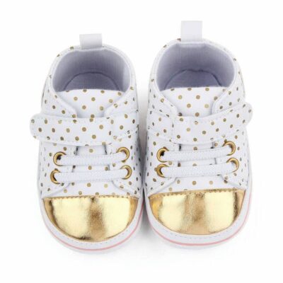 Golden Polka Dots Casual Baby Girl Shoes
