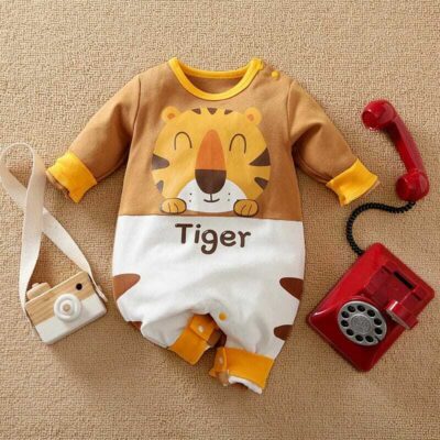 The Wise Tiger Full Sleeve Baby Romper
