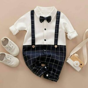 Check Style Fancy Baby Romper