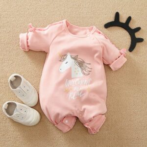 Cute Pink Unicorn Baby Girl Dress