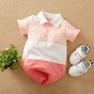 Casual Style Baby Polo Romper