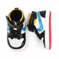 Sports Style High Top Colorful PU Baby Shoes