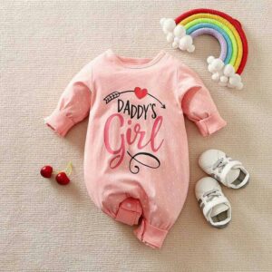 Daddys Girl Cute Pink Baby Romper