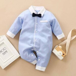 The Cool Blue Formal Baby Romper