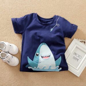Blue Shark Cotton Kids T-Shirt