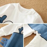 Blue Crab Baby Romper With Cap And Bandana