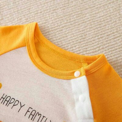 Lovable Foxy Family Yellow Baby Romper