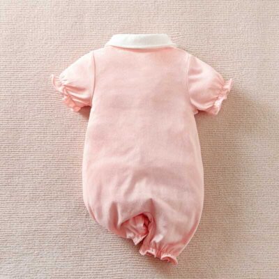 Pink Pocket Style Baby Girl Romper
