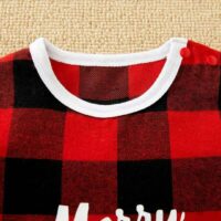 Christmas Checkered Style Baby Romper