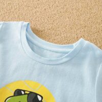 Dino Surfing T-Shirt N Shorts Summer 2pc Set