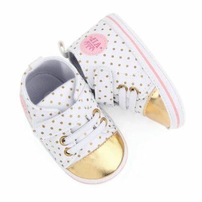 Golden Polka Dots Casual Baby Girl Shoes