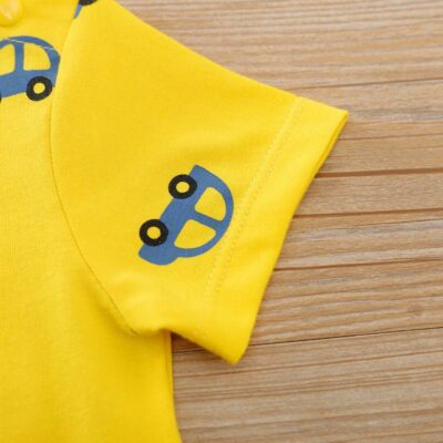 Colorful Cars Summer Baby Romper