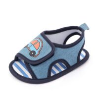 Car Design Blue Patch Style Baby Sandal Shoes
