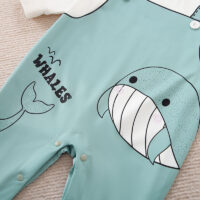 Stylish Whale Printed Baby Romper