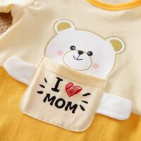 Love Mom Cute Bear Yellow Romper