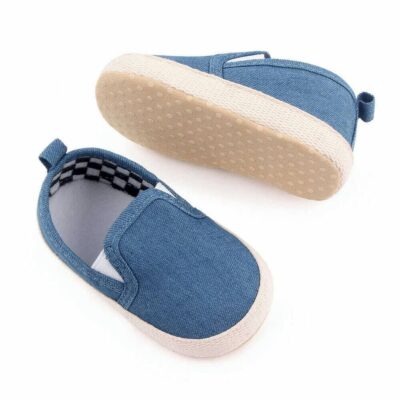 Blue Breathable Slip-On Baby Boat Style Shoes