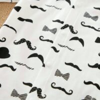 Gentleman Moustache Pattern Full Sleeves Romper