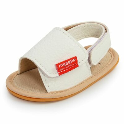 Soft White Leather Summer Baby Sandal