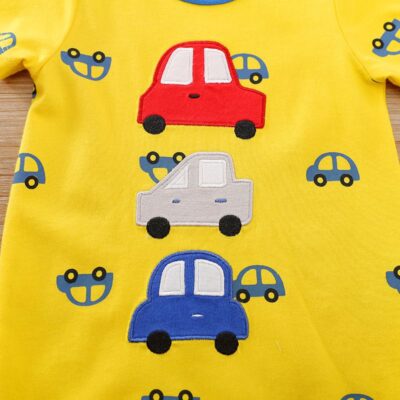 Colorful Cars Summer Baby Romper
