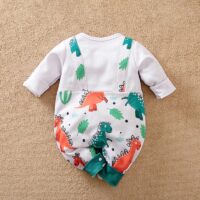 Dino Dungaree Style Baby Romper
