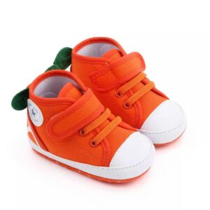 Orange Funky Style Canvas Baby Shoes