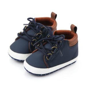 Blue Brown Casual Lace-Up Stylish Baby Shoes