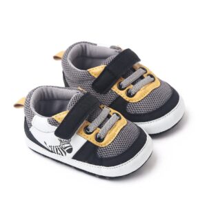 Modern Zebra Style with Breathable Mesh Baby Sneakers