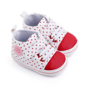 Red Polka Dots Casual Baby Girl Shoes