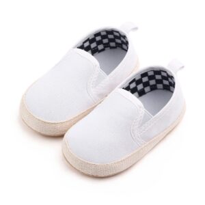Soft White Comfy Slip-On Baby Sneakers