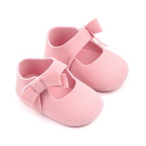 Stylish Soft Pink Baby shoes with Bow