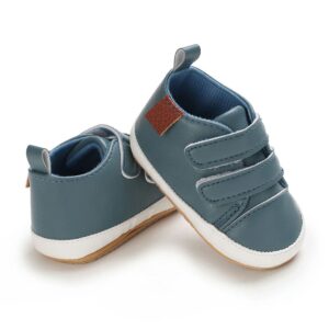 Trendy Double Valcro Strap leather Baby Shoes