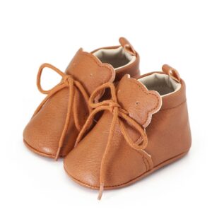 Brown Bear Ankle Baby Girls Shoes