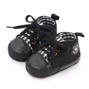 Black Casual Converse Lace-Up Baby Shoes