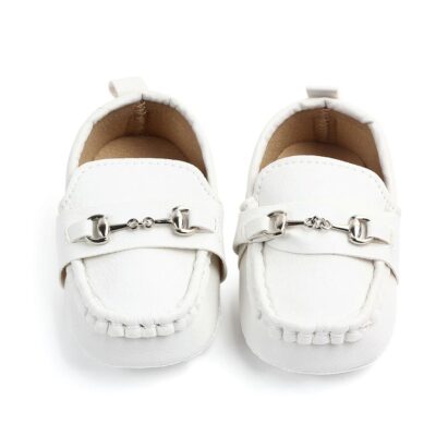 Soft PU Leather White Baby Shoes