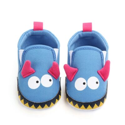 Cute Blue Cartoon Monster Baby Shoes