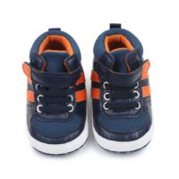 Blue & Orange High Ankle Baby Shoes
