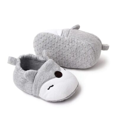 Cute & Comfy Animal Style Grey Baby Shoes