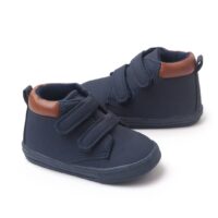 Casual Dark Blue with Velcro Straps Baby Shoes