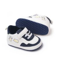 White & Blue Lace N Hook style Baby Shoes