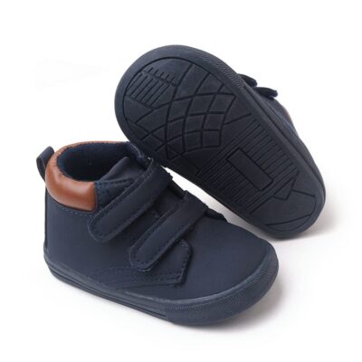 Casual Dark Blue with Velcro Straps Baby Shoes