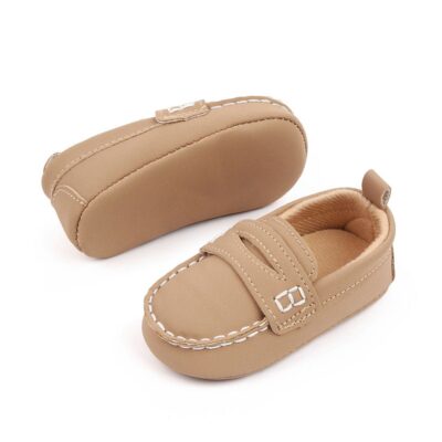 Soft And Comfy Light Brown Baby Loafers