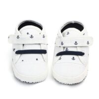 Anchored Pattern White Baby Shoes