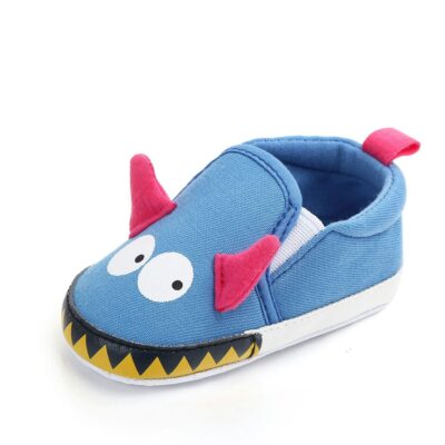 Cute Blue Cartoon Monster Baby Shoes