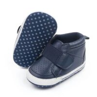 Blue Leather Band Trap Style Baby Shoes