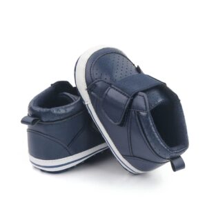 Blue Leather Band Trap Style Baby Shoes