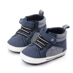 High Top Sneakers Blue Baby Shoes