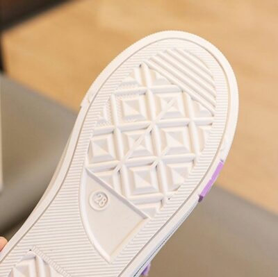 Casual Soft Pink Converse Style Kids Shoes