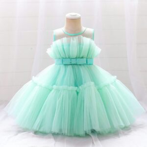 Green Elegant Party Gown Frock Dress