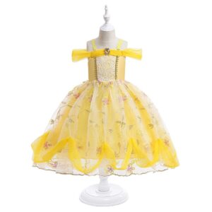 Yellow Princess Costume Frock Dress For Girls