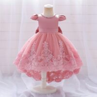 Peach Modern Princess Tail Party Dress